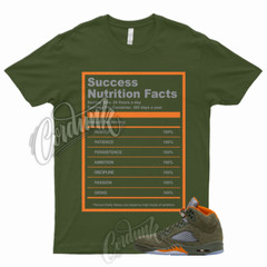 5 Olive Army Solar Orange Black Retro Green Sequoia T Shirt to Match SUCC Jordan