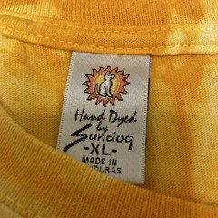 Hand Dyed T-Shirt By Sundog Adult XL Yellow Center Swirl Hand Dyed T-Shirt