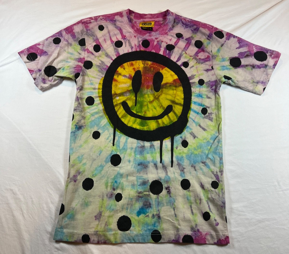 Chinatown Market x Smiley Mens Medium Big Smiley Graphic T-Shirt Tie Dye Spotted
