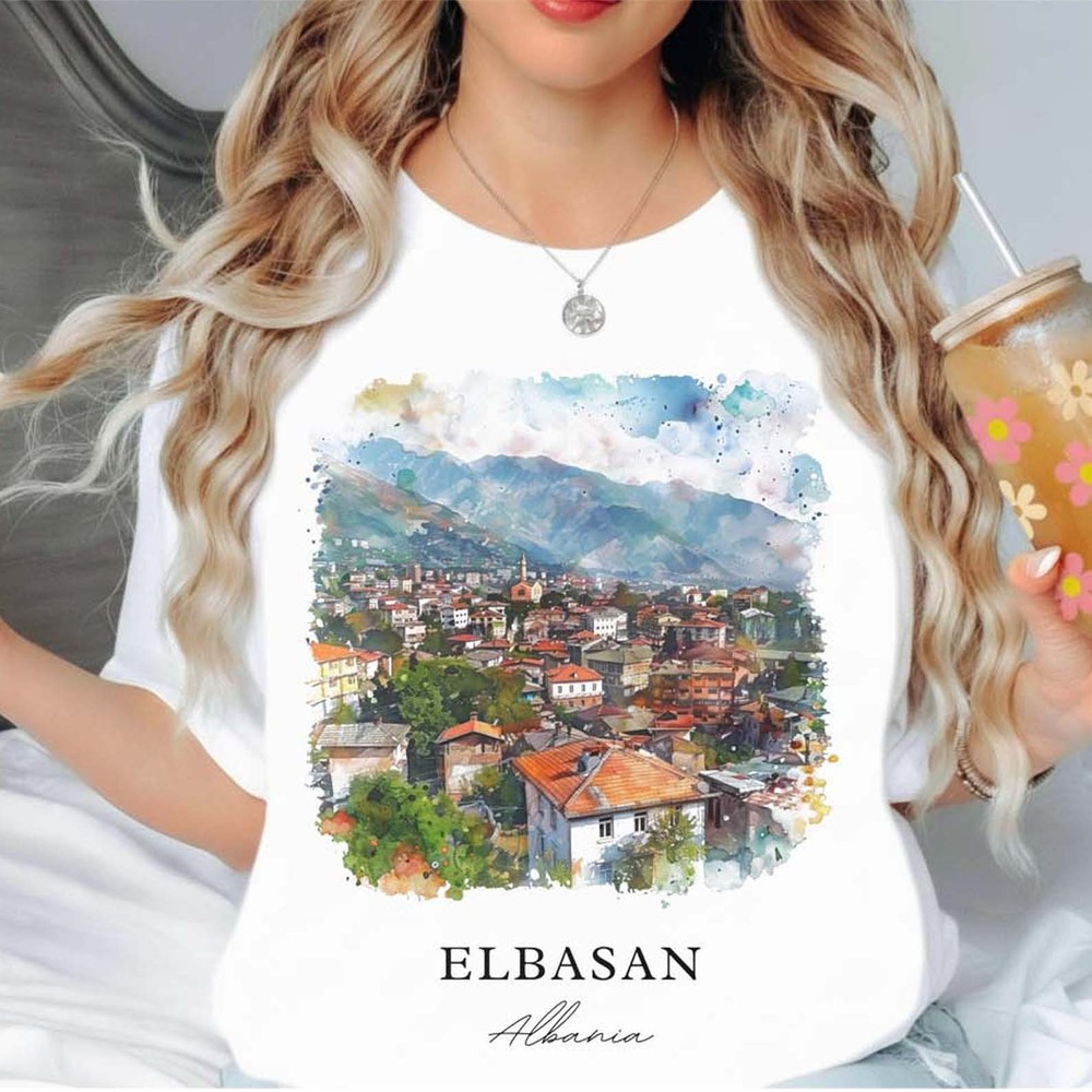 Elbasan Albania Unisex Shirt Travel Gift Albania Trip Lover Souvenir Tee
