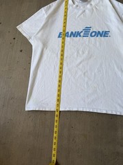 ONEITA Men’s XL Baby Blue Bank One Logo Graphic Crew Neck T-Shirt