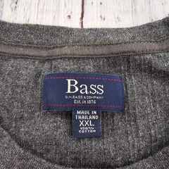 G.H Bass & Co Charcoal Ribbed Knit Short Sleeve Cotton Tee Men’s XXL