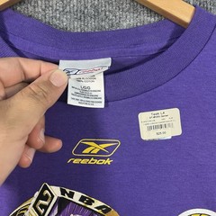 Lakers Championship Rings T Shirt REEBOK Large Y2K 2002 Vintage Kobe Bryant Shaq
