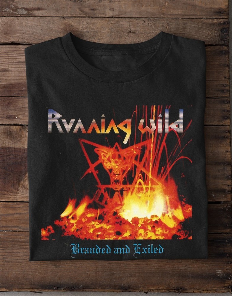 Running Wild Branded And Exiled T-Shirt Short Sleeve Black Men S to 5XL 24D131