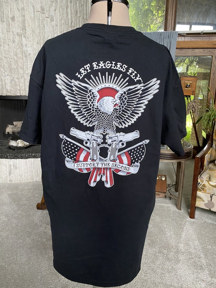 Pro Gun Rights 2A Supporter 2nd Amendment Unisex Crewneck T Shirt Let Eagles Fly