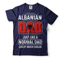 Mens Albanian Dad T-shirt Father’s Day Gift Albanian Patriotic National Shirt
