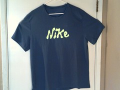 NEW NIKE DRI-FIT RUNNING “UV S72 Miler Tee” MEN’S BLUE LIME T-SHIRT L FB7946-491