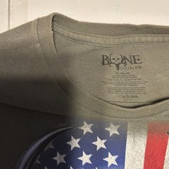 Bone Collector Men’s XL Gray Skull American Flag Graphic Tee Crew Neck SS