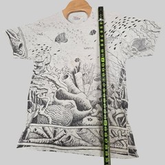 Vintage 90s Fruit of the Loom Naples FL Underwater Reef All Over Print Tee XL