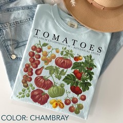 Tomato Shirt Comfort Colors®, Fruit Shirt, Botanical Shirt, Cottagecore Clothing