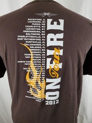 MIranda Lambert On Fire Tour Concert T-Shirt Medium Brown 2 Sided Country Music