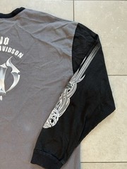Vintage Harley Davison Two Tone Tribal Motorcycle Biker Long Sleeve Tee Shirt XL