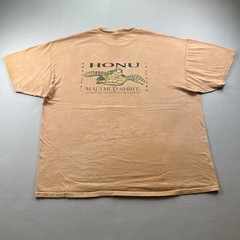 Vintage Hawaii Sea Turtle T-Shirt Mens 3XL Orange Maui Mud Honu Island Beach 90s