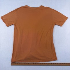 Pierre Cardin Men’s Large T-Shirt Orange Rayon Blend Soft Short Sleeve Crew Neck