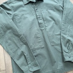 Seasalt Cornwall Fortune Ripstop Organic Cotton Shirt Placket Polo Small Green