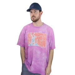 Vtg 90s Hand Painted Tie Dye Batik Tree T Shirt Men 2XL Single Stitch Nature Tee