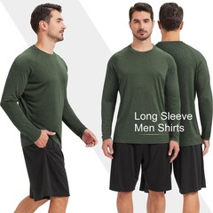 4-7 Pack Long Sleeve Shirts for Men Quick Dry Moisture Wicking Mens Long Slee…