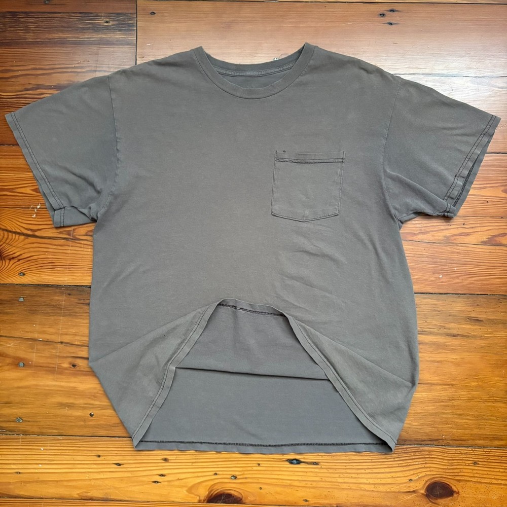 Vintage Gradient Sun Faded Worn WIP Workwear T-Shirt Men’s Size L Brown Thin