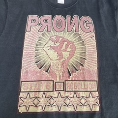 Prong Metal Band T Shirt XL Y2K State Of Rebellion Tee Fruit Of The Loom Read