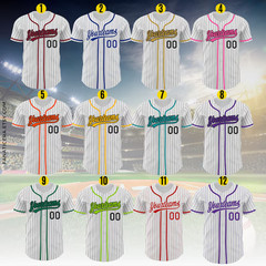 Custom Baseball Jersey Personalized Name Number 12 Colors Team Uniform Unisex