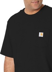 Men’s Heavyweight Pocket T-Shirt Loose Fit Workwear Cotton Short Sleeve Tee