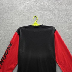 Fasthouse Men Shirt XL Red Graphic Speed Shop Activewear Grunge Logo Long Sleeve