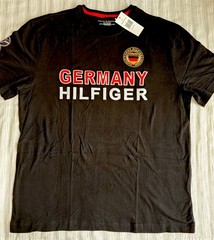 Tommy Hilfiger Germany Men’s XL T-shirt Patches/Embroider New With Tags (23×29)