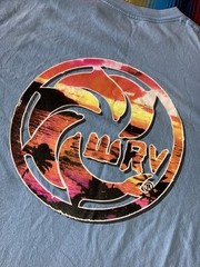 Vintage WRV T-Shirt Wave Riding Vehicles Surf Skate Blue Adult Size XXL