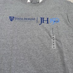 Johns Hopkins Size Medium Champion Brand Gray T-shirt JH University 150 Years