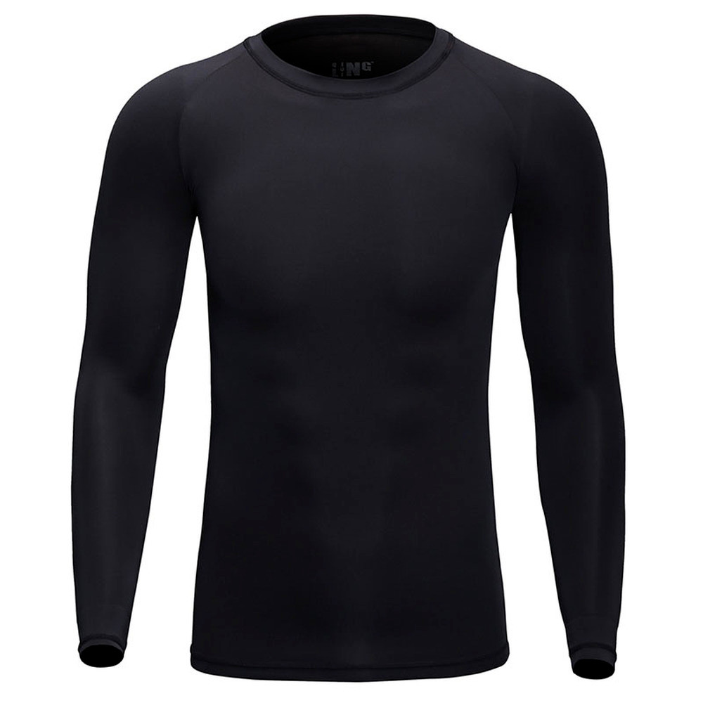 Men’s Long-Sleeve Compression Shirt Base-Layer Running Top O-neck Undershirts US