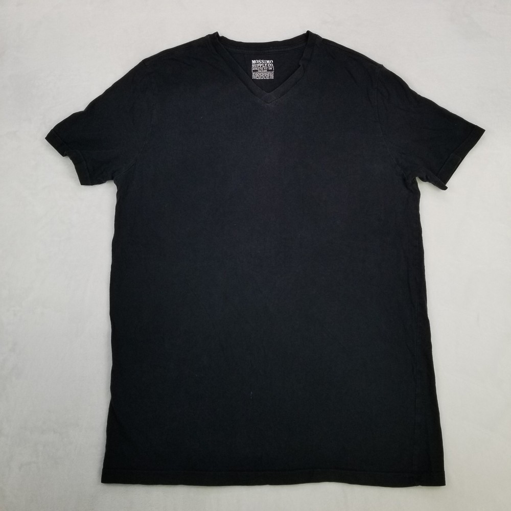 Mossimo Supply Co. Athletic Fit Men’s Medium Black T-Shirt Short Sleeve V-Neck