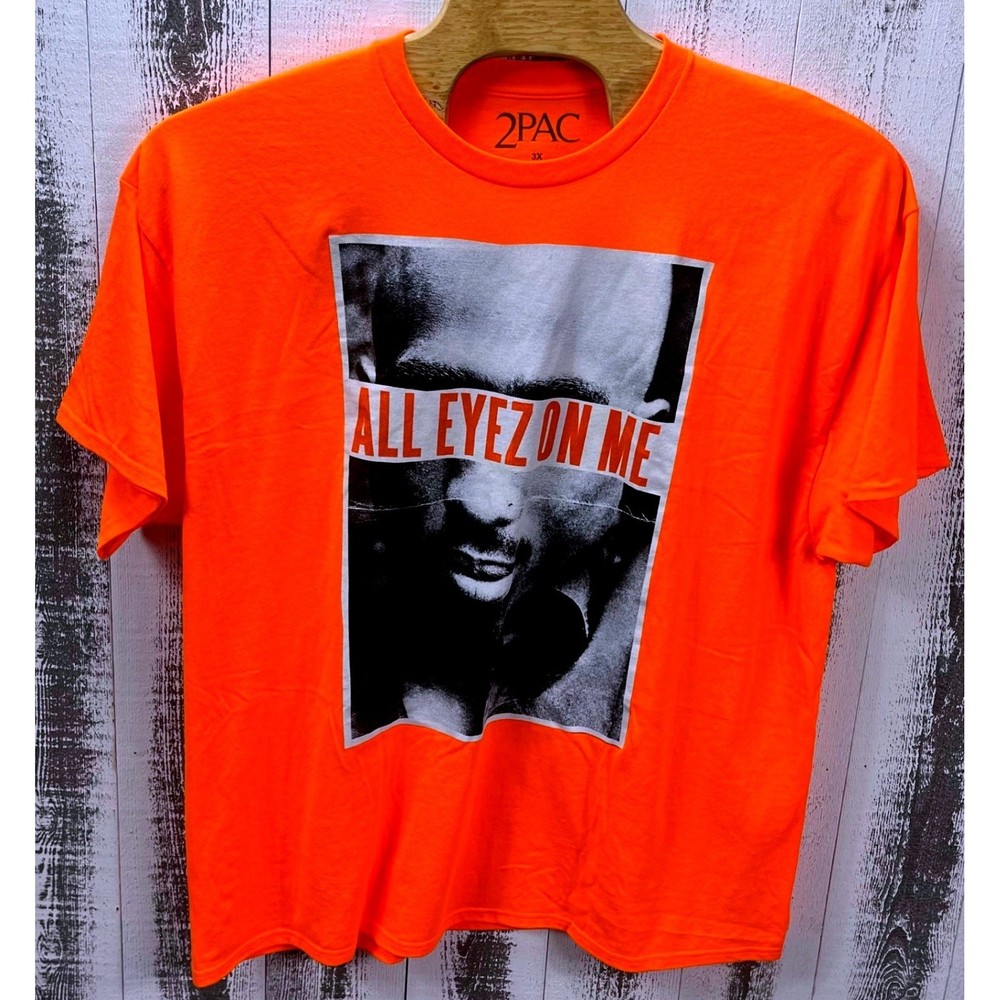 2Pac All Eyez On Me Graphic T-Shirt Men’s 3XL Orange Bravado 2023