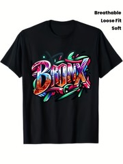 1pc Bronx New York Graffiti Art T-Shirt – Unisex 100% Urban Streetwear Tee wit