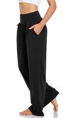 Women’s Wide Leg Comfy Stretch High Waist Yoga Pants Casual Loose Fit Home Lo…