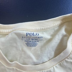 Polo Ralph Lauren Custom Slim Fit T-Shirt Cream Size L