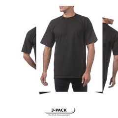 3 Pack Pro Club Heavyweight T-Shirt Crew Neck Cotton Tee S M LXL 2XL White Black
