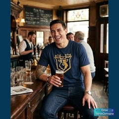 3XL, Munster Rugby, Cotton T-Shirt, Blue. FREE SHIPPING.