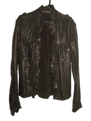 Men’s All Saints MCKAY LEATHER SHIRT jacket overshirt XL (ref80) £199.99!!!!!