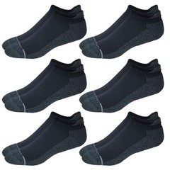 Dr. Motion 6 Pairs pack Mens Low Cut Cushioned Breathable Compression Ankle S…