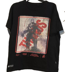 Marvel Avengers Thanos Infinite Power Graphic T Shirt Mens Large Black Cropp