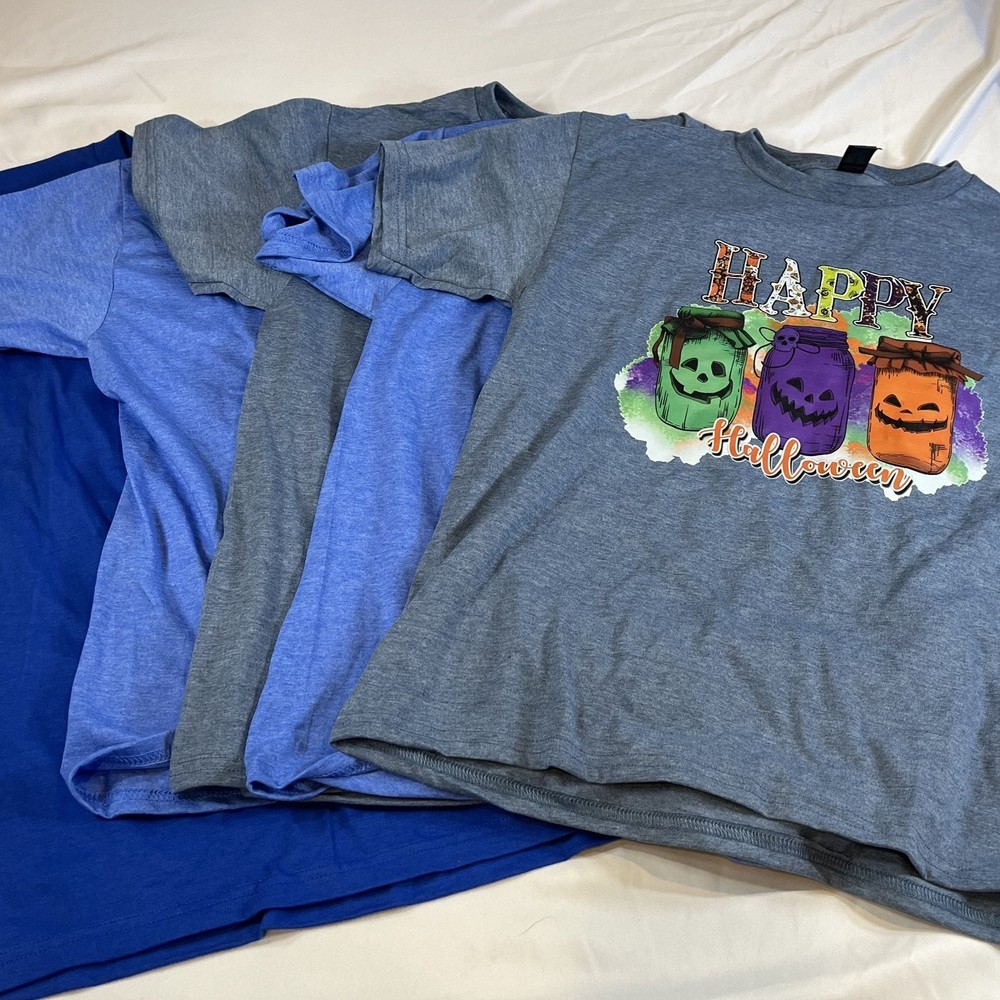 Mens T Shirt Lot Halloween Graphic Horror Large Bundle 5pc Set