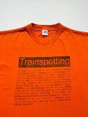 Vintage Trainspotting Choose Life Promo Movie Graphic T-Shirt Orange Size XL
