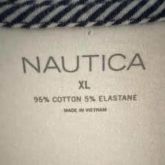 Nautica women’s White Solid Logo V-Neck Short Sleeve Knit T-Shirt Size XL