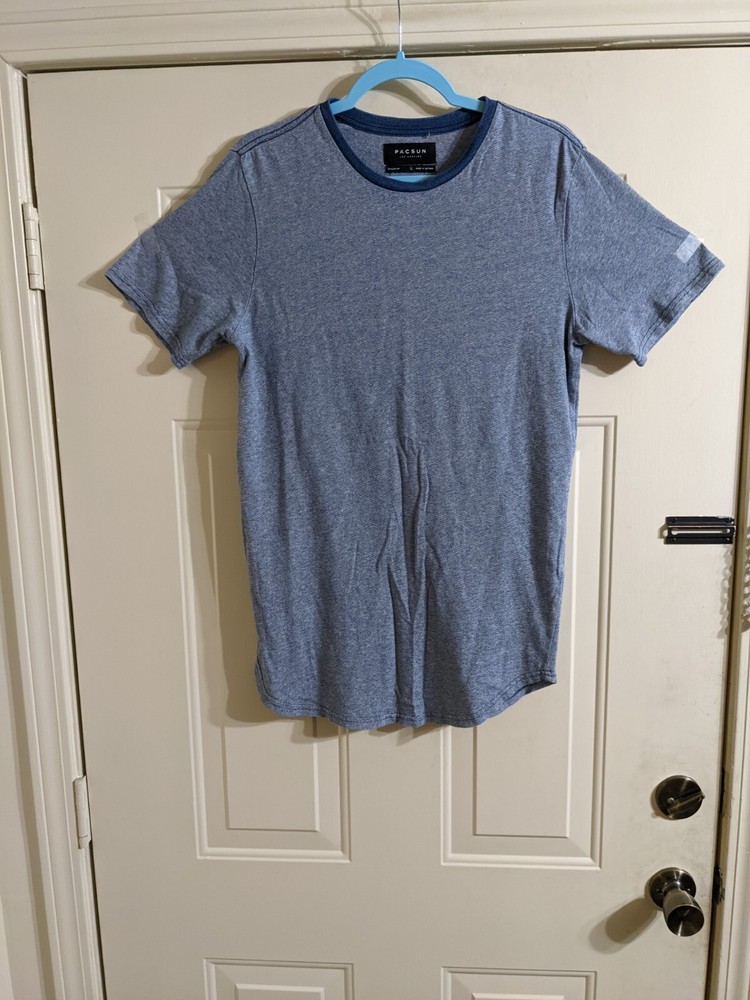 PacSun Men’s Scoop Bottom Scallop Fit Size Small Malibu Heather Blue Beachcomber