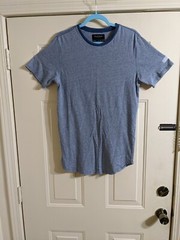 PacSun Men’s Scoop Bottom Scallop Fit Size Small Malibu Heather Blue Beachcomber