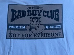 Vintage Bad Boy Club Shirt Men’s X-Large White Single Stitch “Not For Everyone”