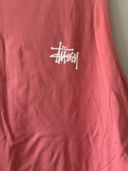Stüssy Logo Tank Top Coral Pink Size XXL Streetwear NWOT **CUT Tag**
