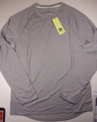ALL IN MOTION Men’s Light Grey Long Sleeve Running T-Shirt NEW Medium