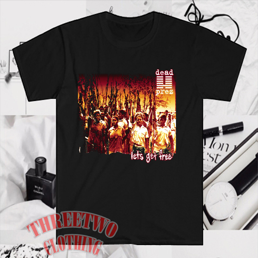 Dead Prez Let’s Get Free Men’s Black T-Shirt Size S to 5XL