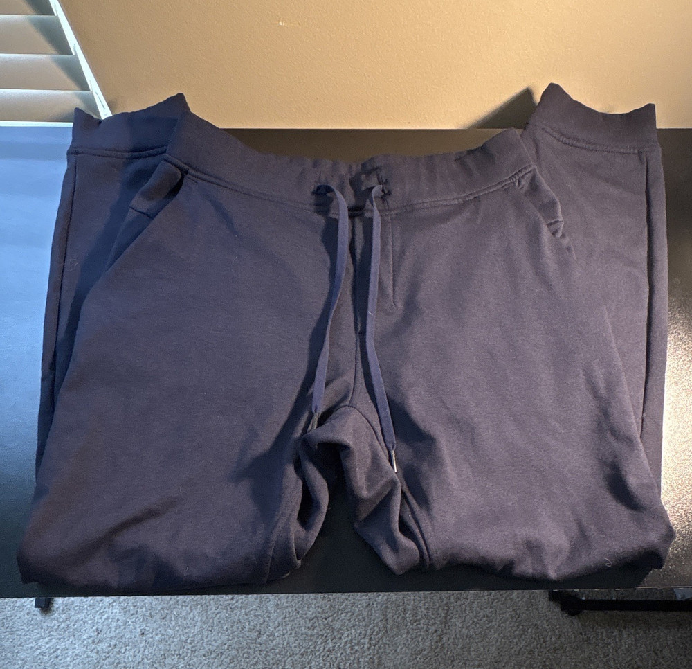 Lululemon Men’sNavy Jogger Pants M Polyester Spandex Drawstring Pockets